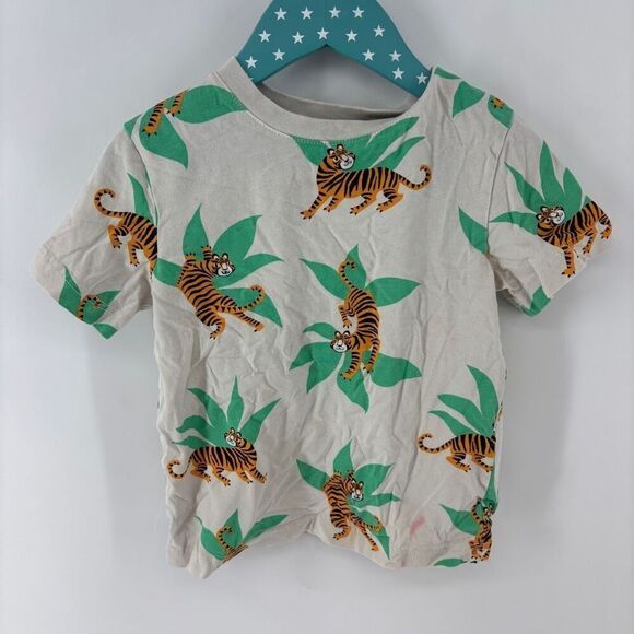 H&M Other - H&M Kid's Multicolor Short Sleeve Cotton Allover Tiger Print T-Shirt Size 4T